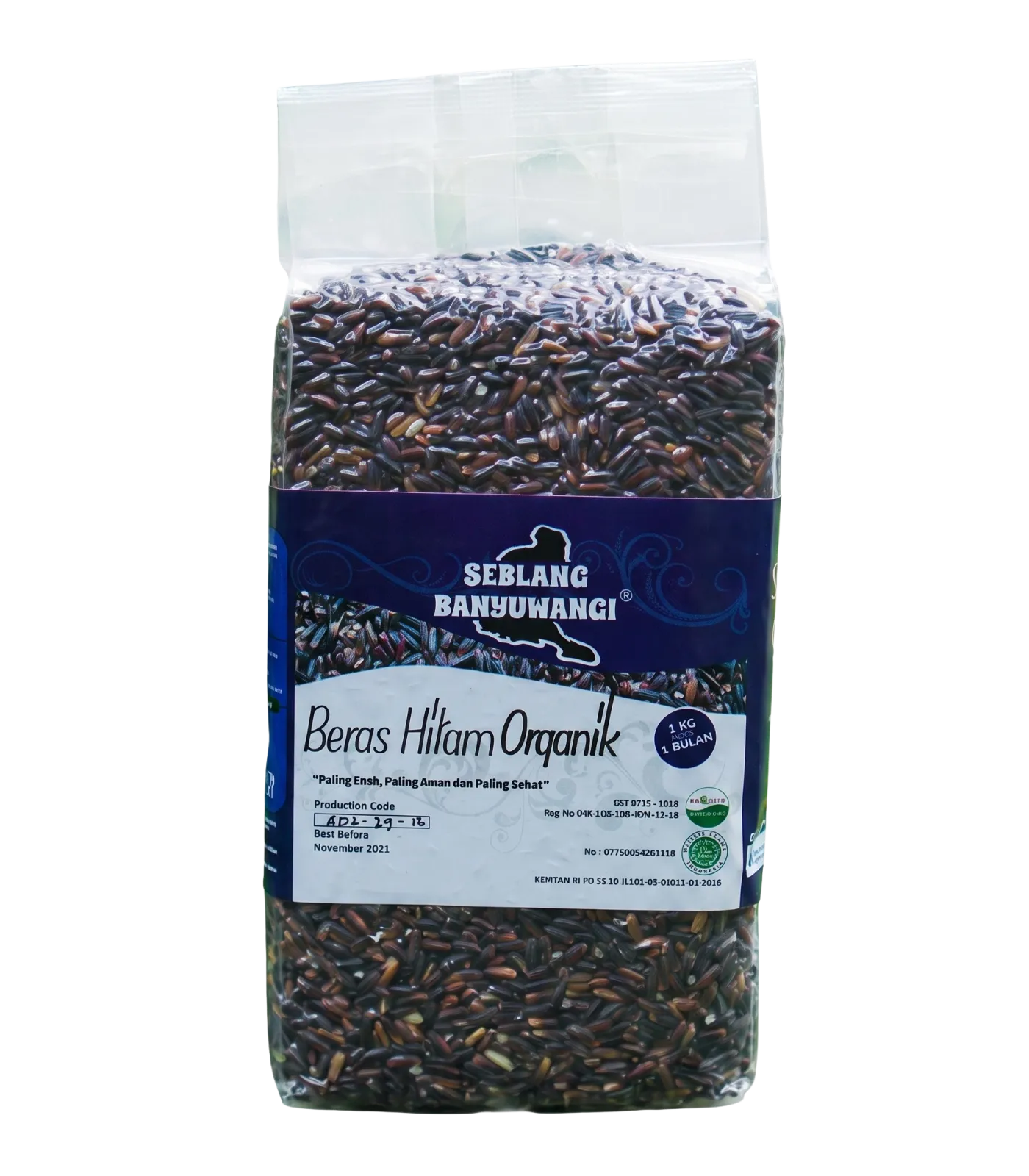 Kemasan Beras Hitam Organik Seblang Banyuwangi 1 kg